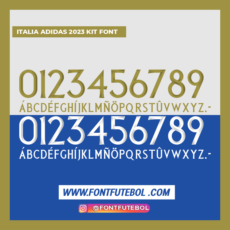 ITALY ADIDAS 2023 KIT FONT
