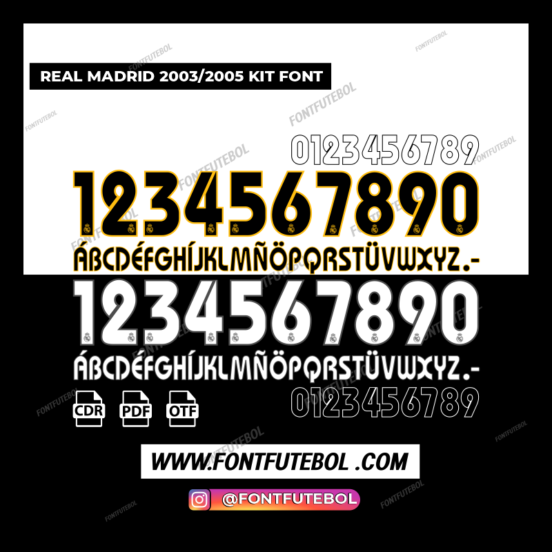 REAL MADRID 2003/2005 FONT KIT