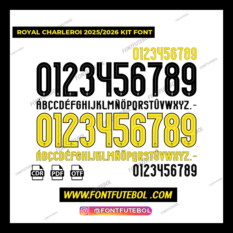 ROYAL CHARLEROI 2025/2026 FONT KIT