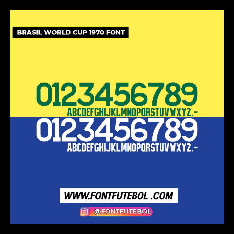 BRAZIL 1970 FONT KIT