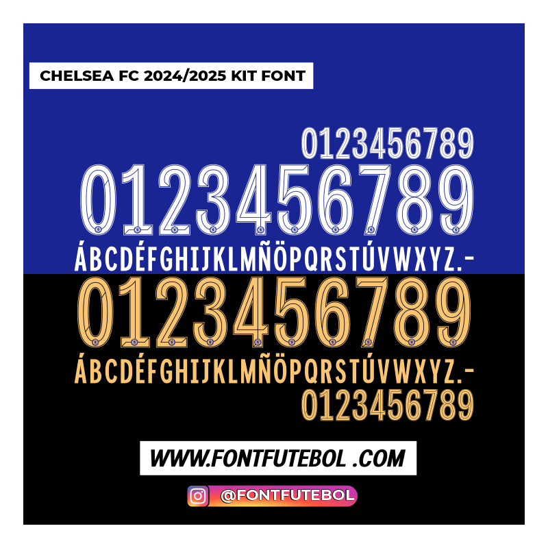 CHELSEA FC 2024/2025 KIT FONT