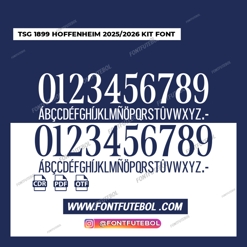 TSG 1899 HOFFENHEIM 2025/2026 KIT FONT