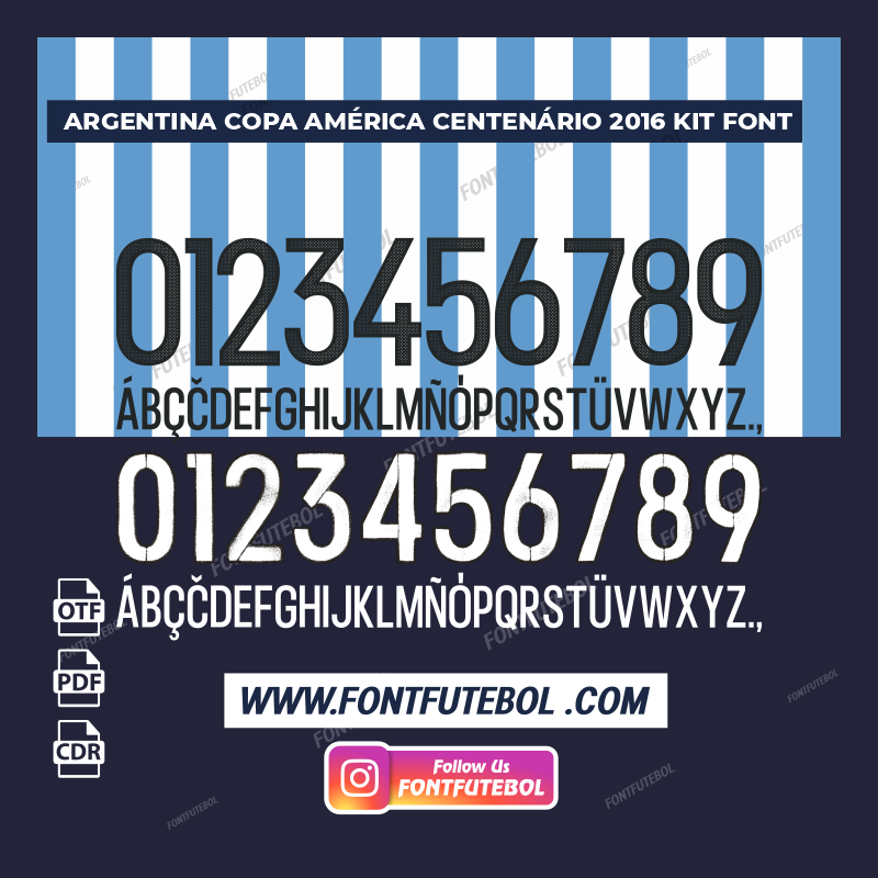 ARGENTINA COPA AMÉRICA CENTENARIO 2016 KIT FONT