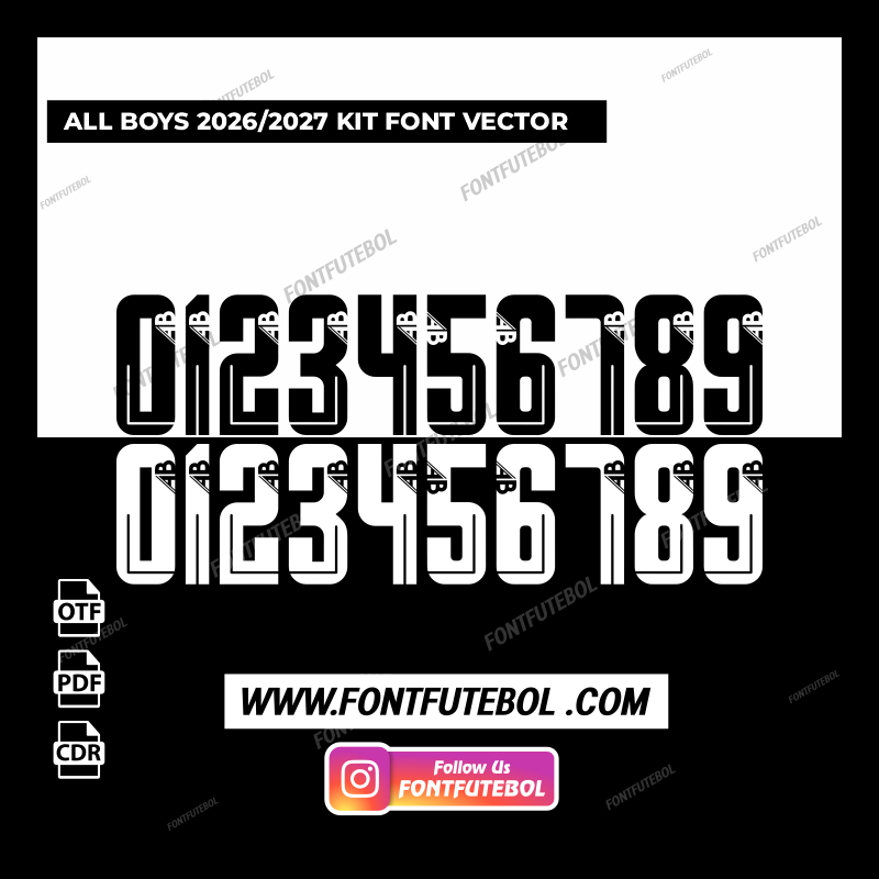 ALL BOYS 2026/2027 FONT VECTOR