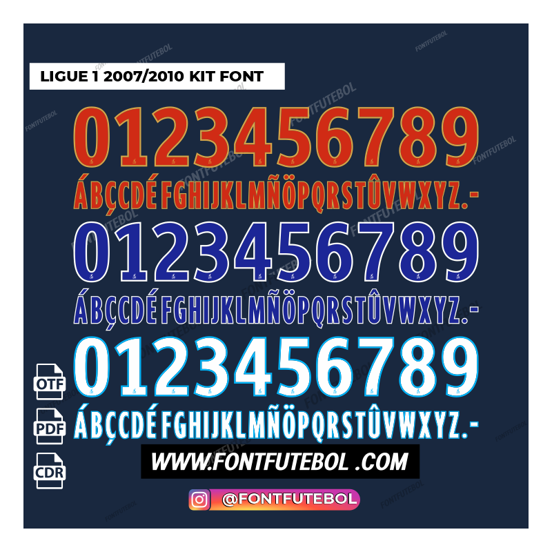 LIGUE 1 2007/2010 KIT FONT