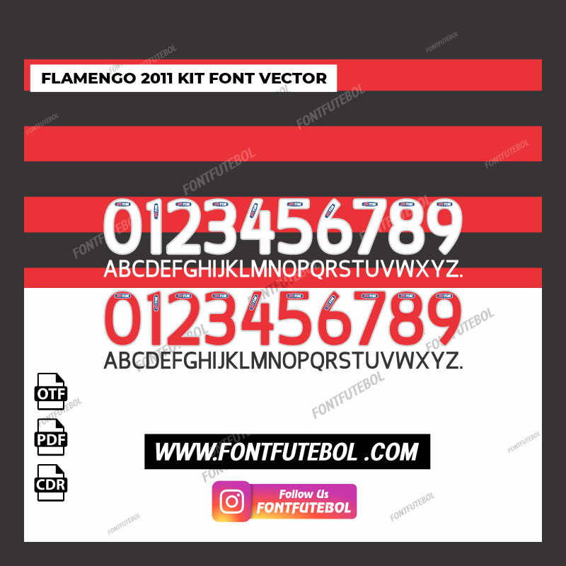 FLAMENGO 2011 KIT FONT VECTOR