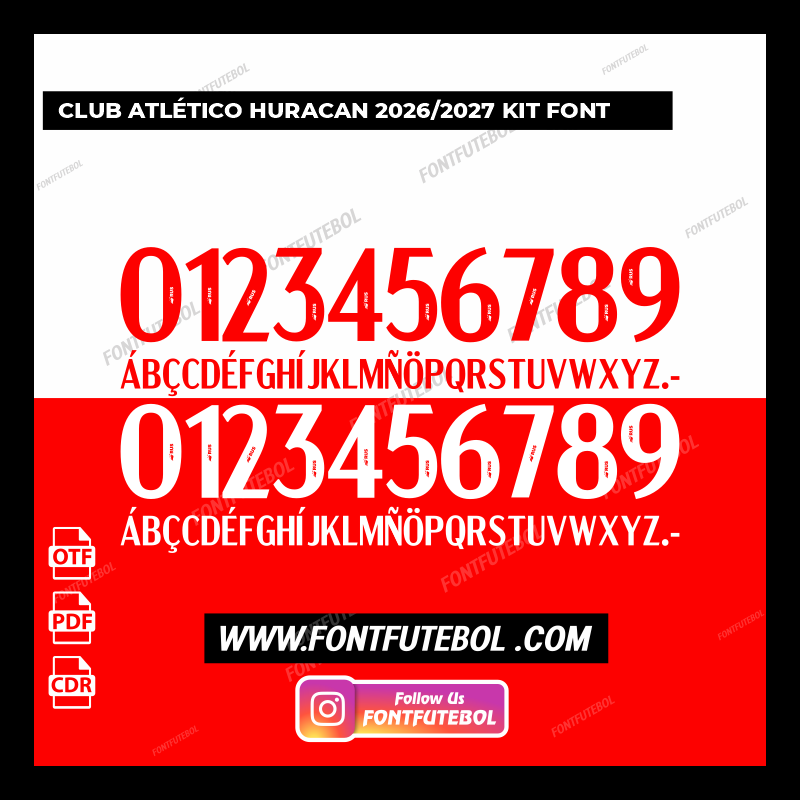 CLUB ATLETICO HURACAN 2026/2027 KIT FONT