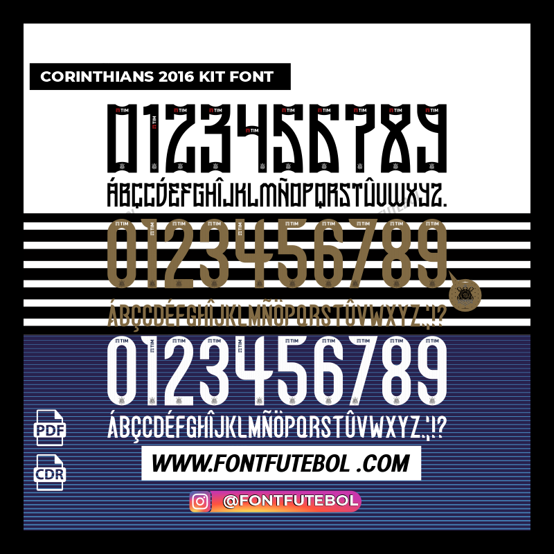 CORINTHIANS 2016 KIT FONT