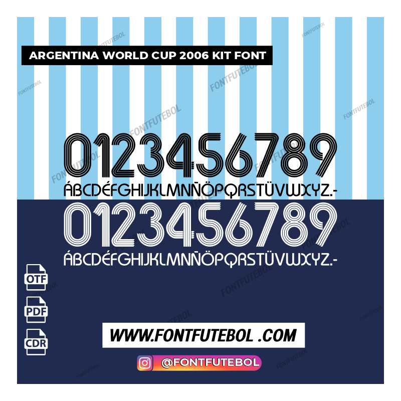 ARGENTINA WORLD CUP 2006 KIT FONT