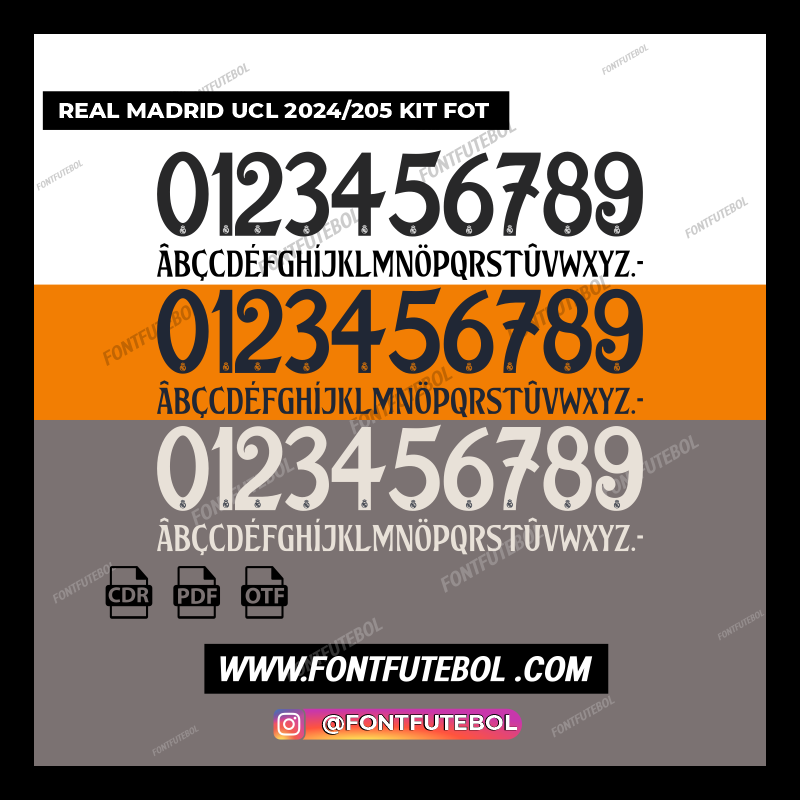REAL MADRID UCL 2024/2025 FONT KIT