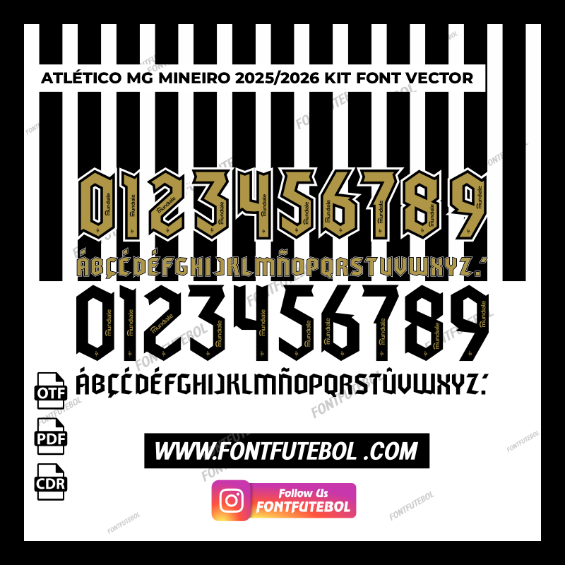 ATLÉTICO MG MINEIRO 2025/2026 KIT FONT VECTOR