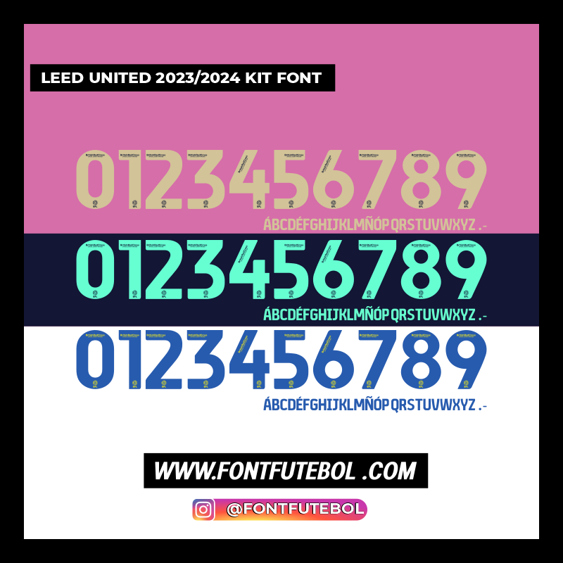 LEEDS UNITED 2023/2024 FONT KIT