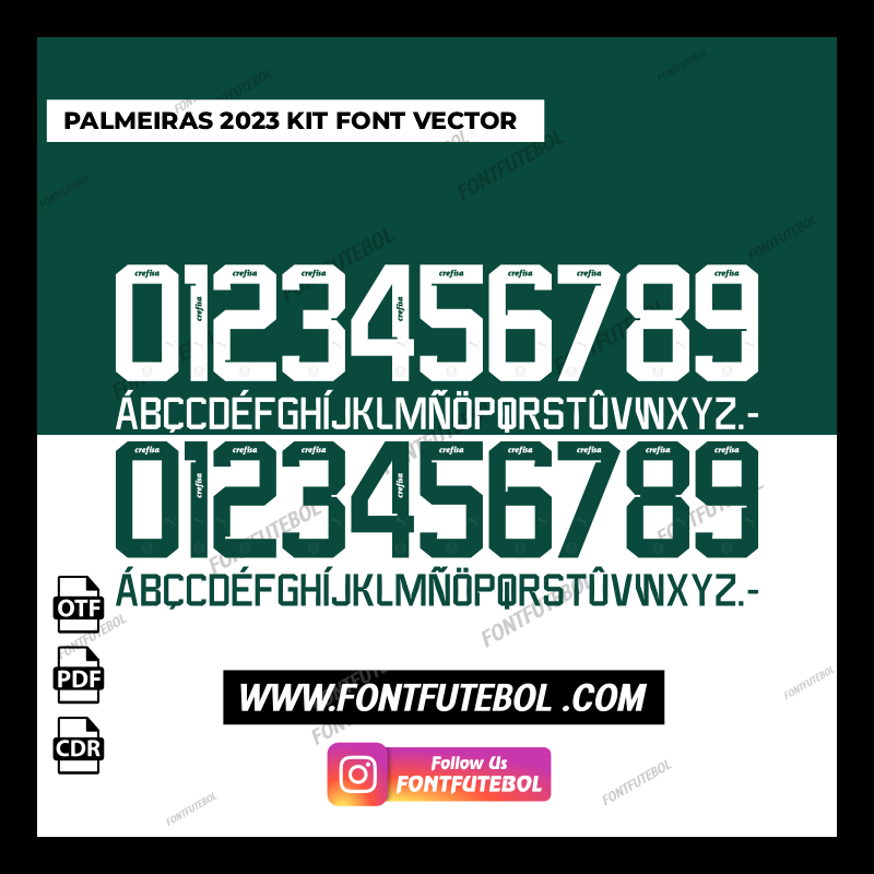 PALMEIRAS 2023 KIT FONT VECTOR
