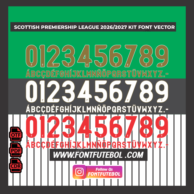 SCOTTISH PREMIERSHIP LEAGUE 2026/2027 KIT OFNT VECTOR
