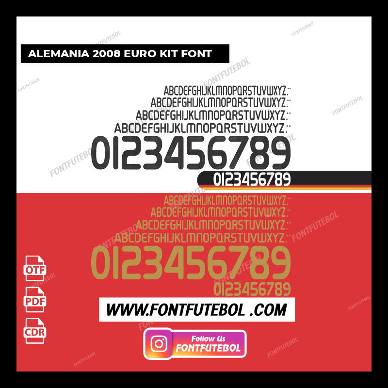ALEMANIA 2008 EURO KIT FONT