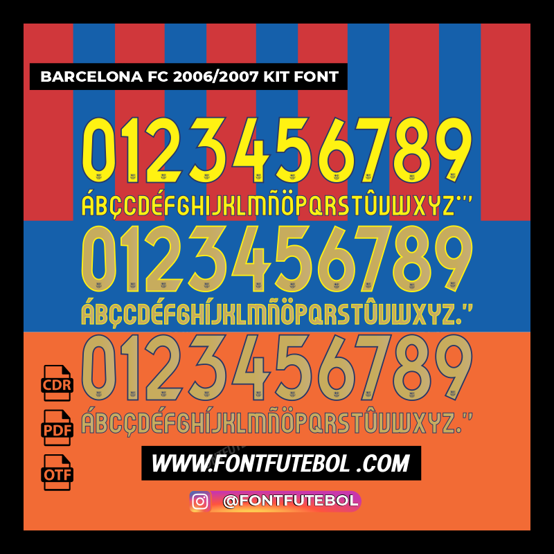 BARCELONA FC 2006/2007 KIT FONT