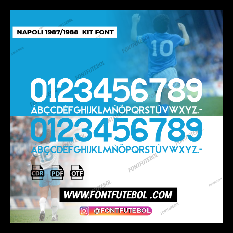 NAPOLI 1987/1988 KIT FONT