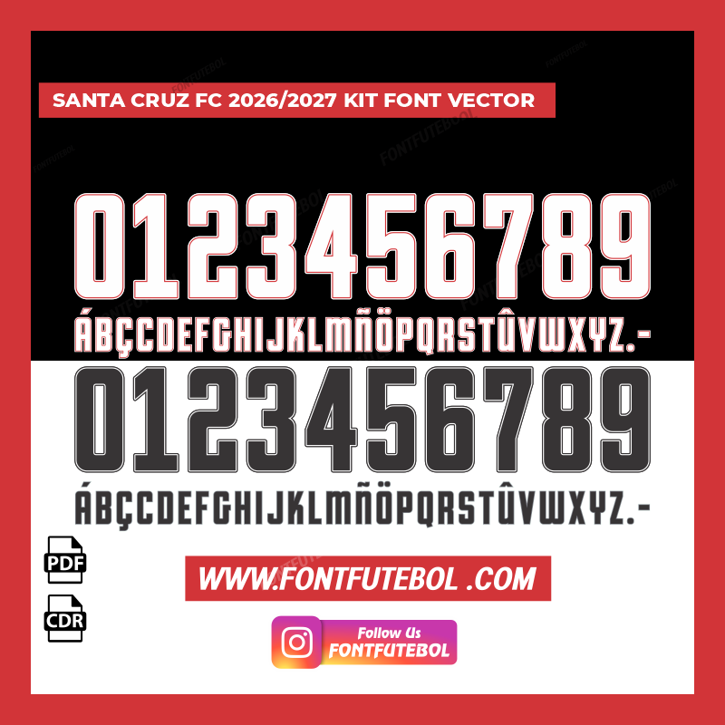 SANTA CRUZ FC 2026/2027 FONT VECTOR