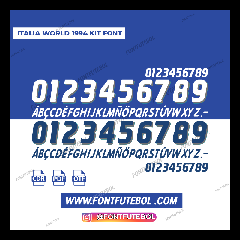 ITALY 1994 WORLD CUP FONT