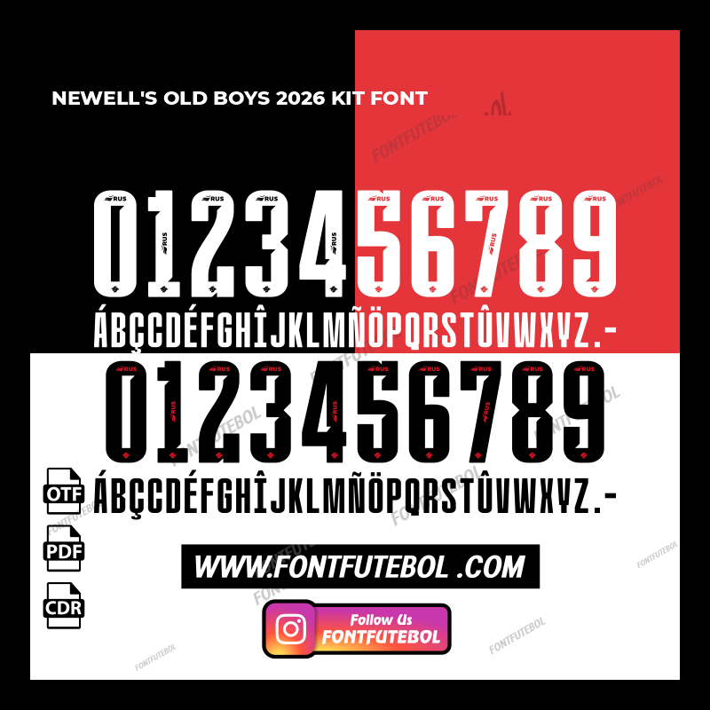 NEWELL'S OLD BOYS 2026 KIT FONT