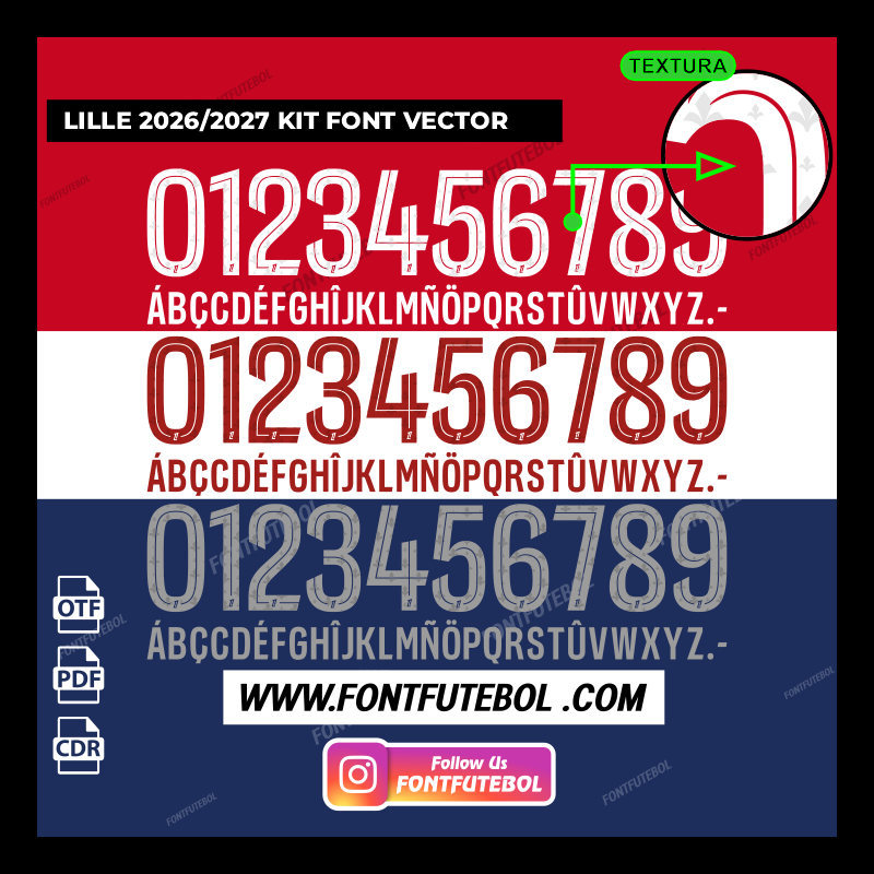 LILLE 2026/2027 KIT FONT VECTOR