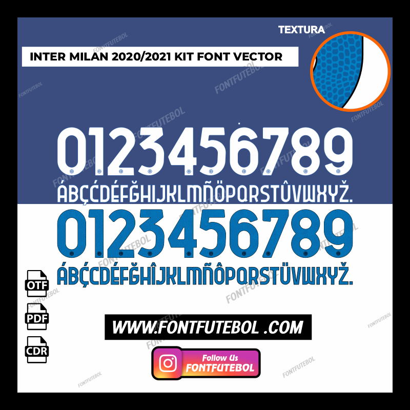 INTER MILAN 2020/2021 KIT FONT VECTOR