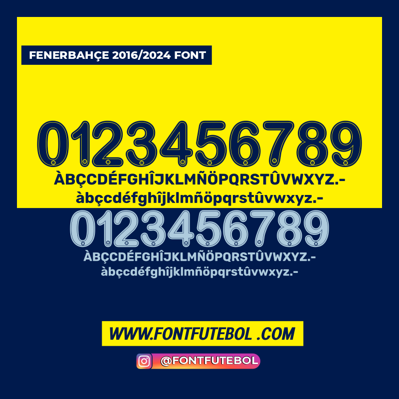 FENERBAHÇE 2016/2024 FONT KIT
