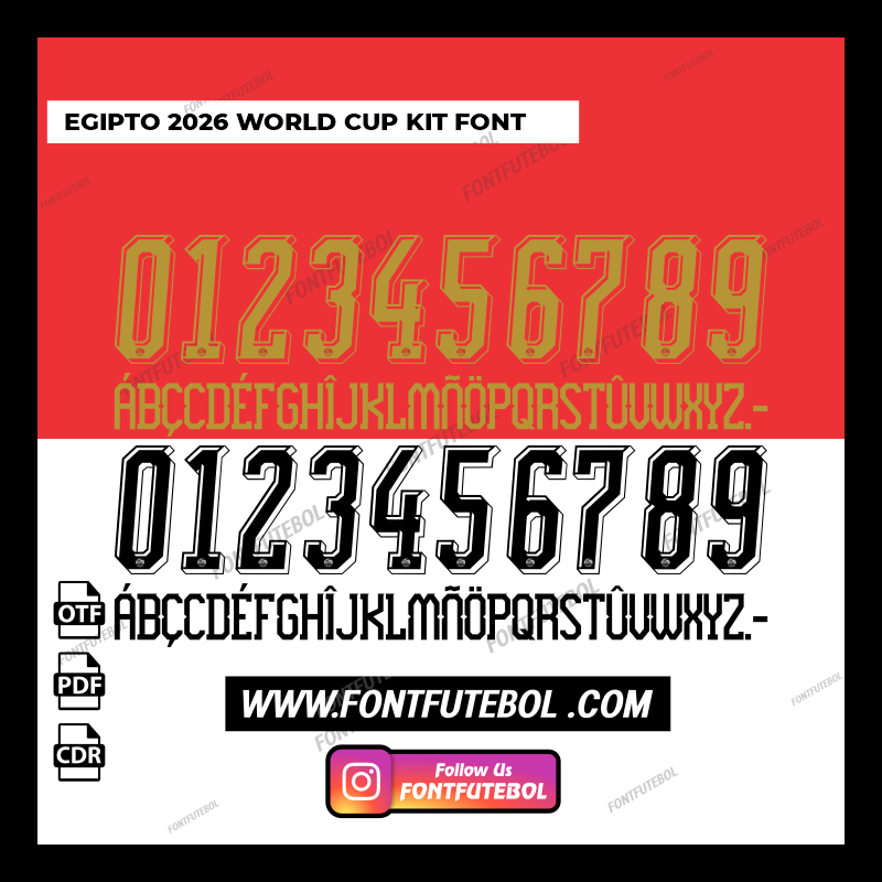 EGIPTO 2026 WORLD CUP KIT FONT
