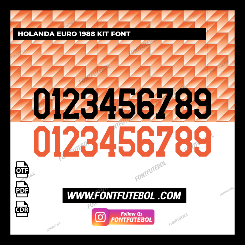 NETHERLANDS EURO 1988 KIT FONT