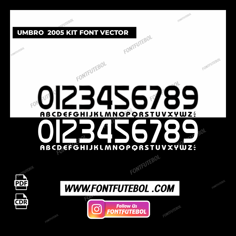 UMBRO 2005 KIT FONT VECTOR