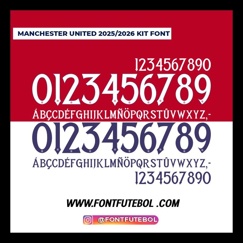 MANCHESTER UNITED 2025/2026 FONT KIT