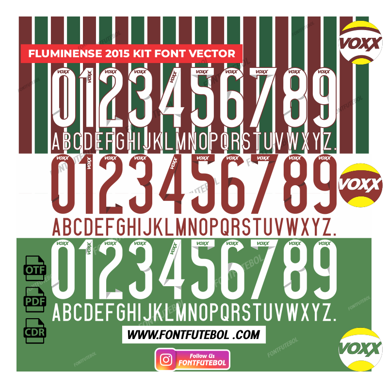 FLUMINENSE 2015 KIT FONT VECTOR
