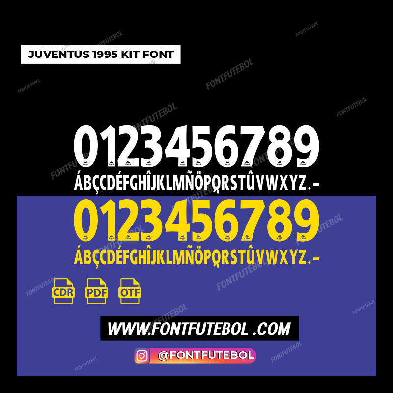 JUVENTUS 1995 KIT FONT