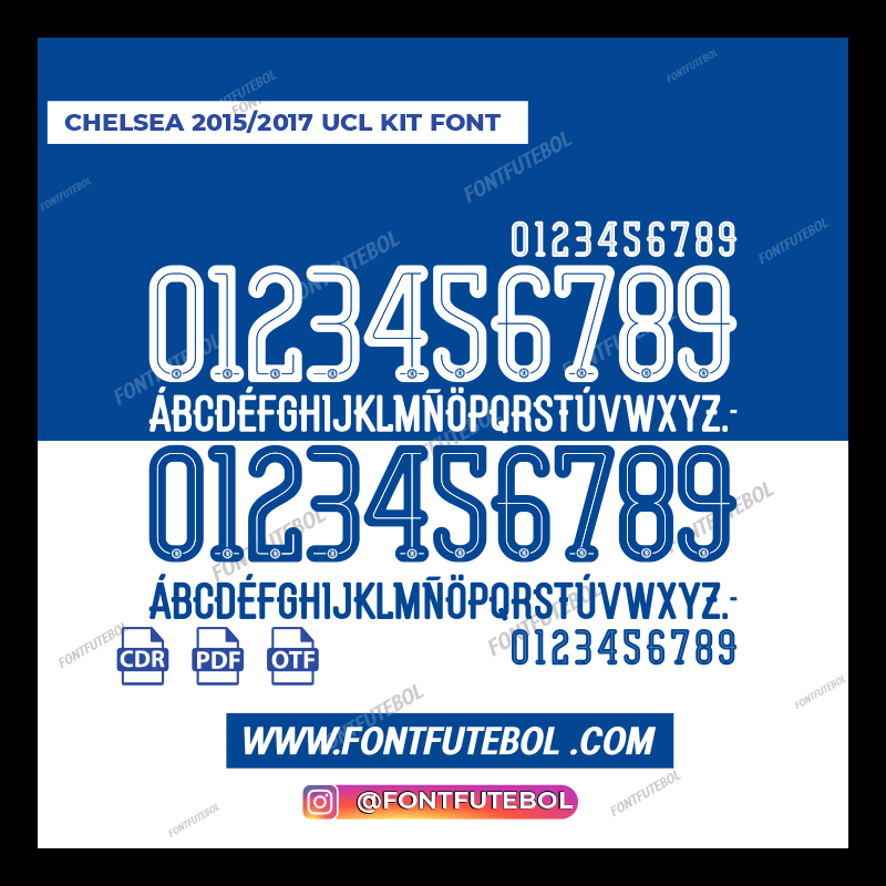 CHELSEA UCL 2015/2017 FONT KIT