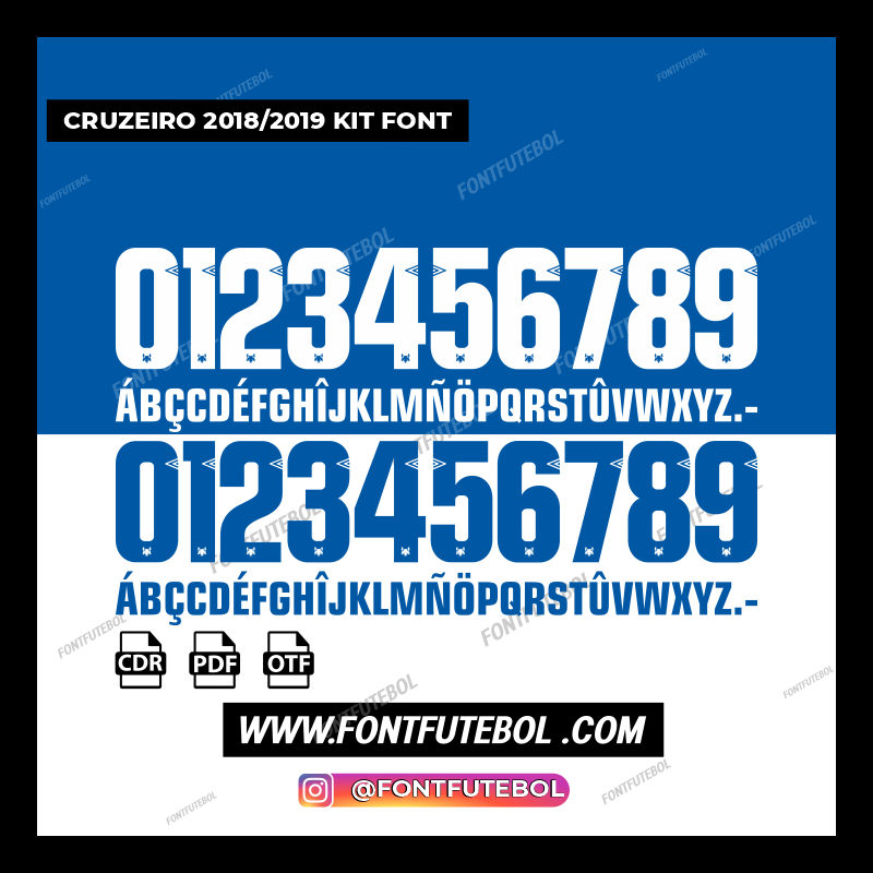 CRUZEIRO 2018/2019 KIT FONT VECTOR