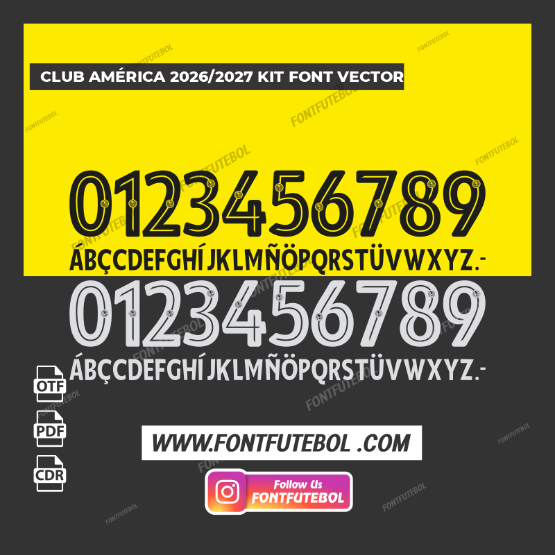 CLUB AMÉRICA 2026/2027 FONT VECTOR