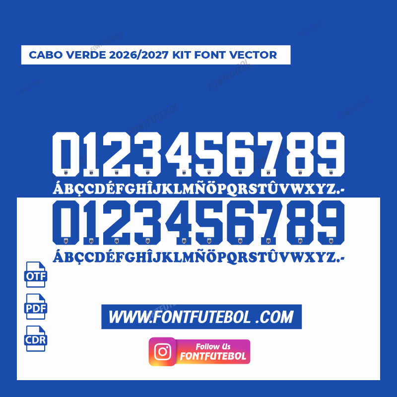 CAPE VERDE 2026/2027 KIT FONT VECTOR