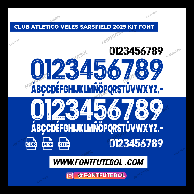 CLUB ATLÉTICO VÉLEZ SÁRSFIELD 2025 FONT KIT