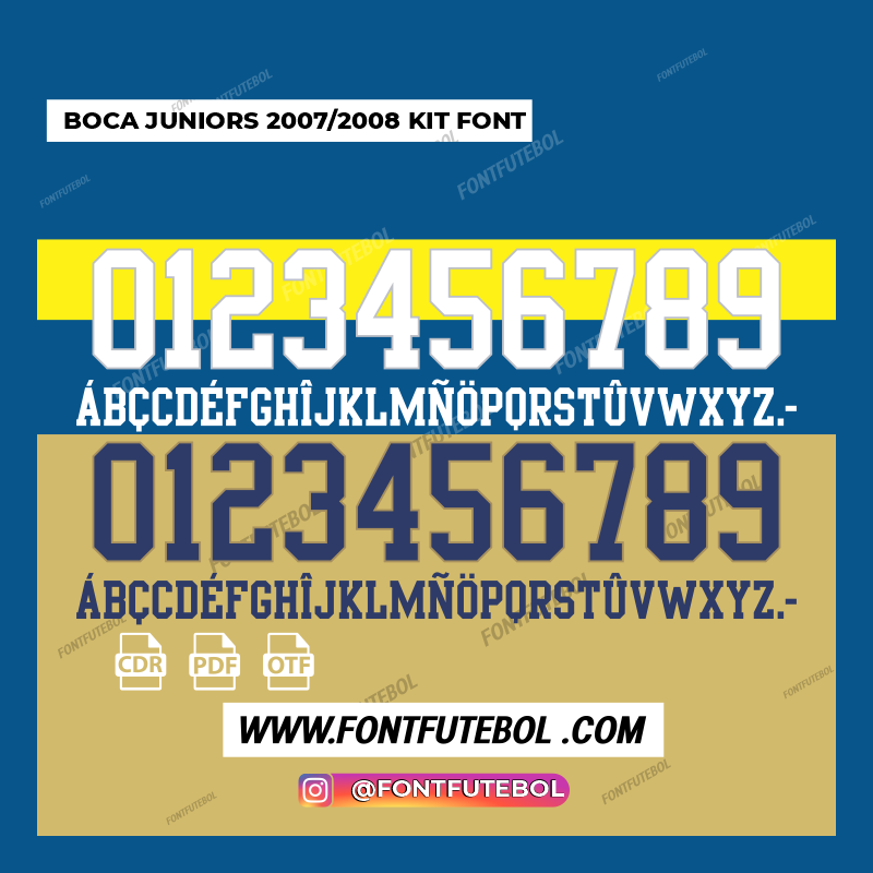 BOCA JUNIORS 2007/2008 KIT FONT