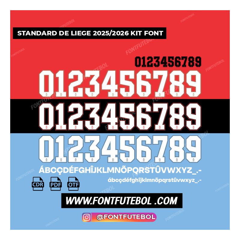 LIEGE STANDARD 2025/2026 FONT KIT