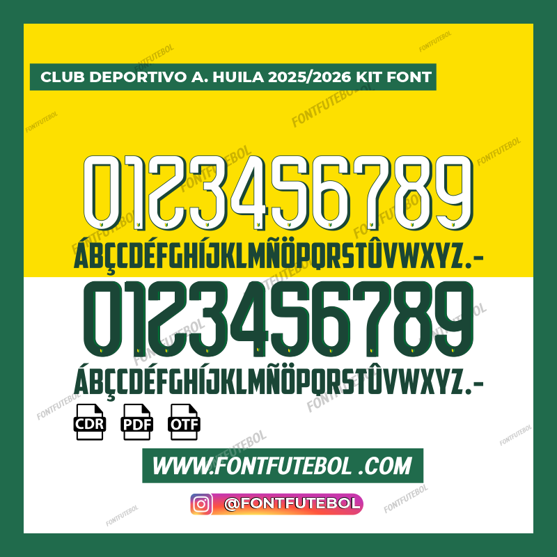 CLUB DEPORTIVO ATLÉTICO HUILA 2025/2026 KIT FONT