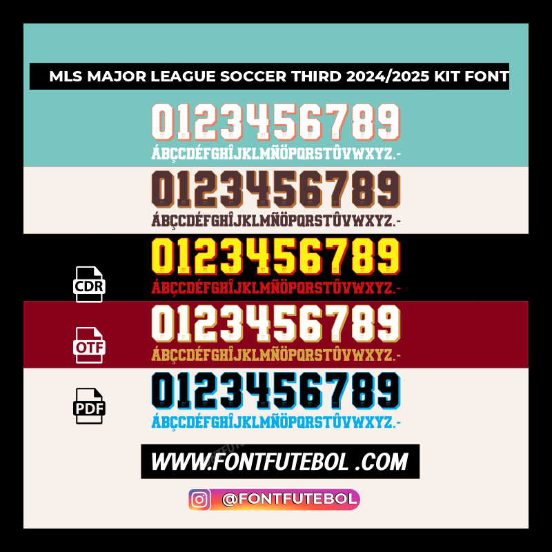 MLS MAJOR LEAGUE SOCCER THIRD 2024/2025 FONT KIT