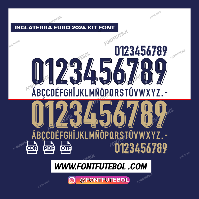 INGLATERRA EURO 2024 KIT FONT