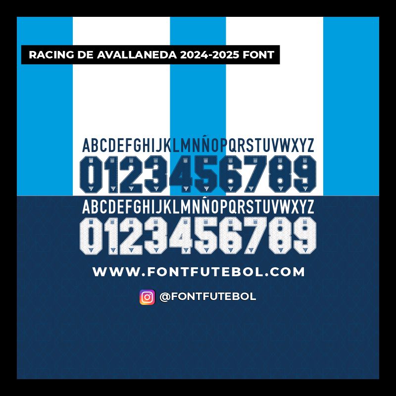 RACING CLUB DE AVELLANEDA 2024-2025 FONT KIT
