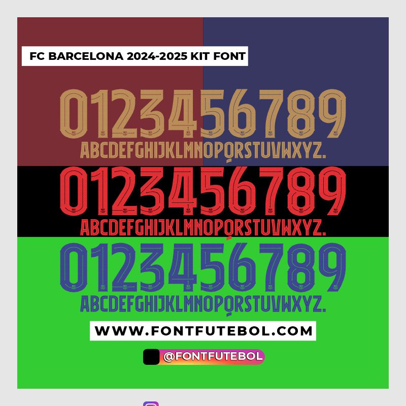FC BARCELONA 2024 - 2025 FONT KIT