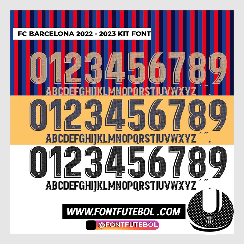FC BARCELONA 2022 - 2023 FONT KIT