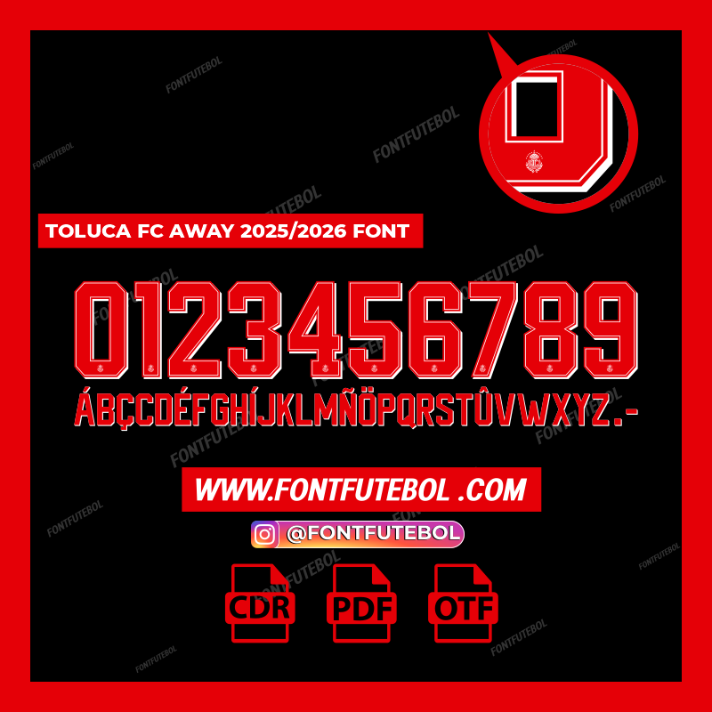 TOLUCA AWAY 2025/2026 FONT