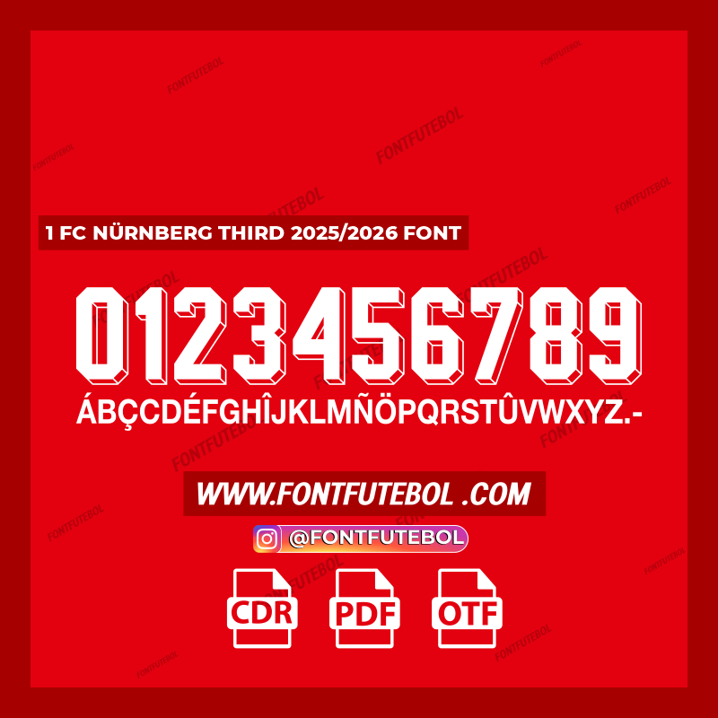 1 FC NURNBERG THIRD 2025/2026 FONT