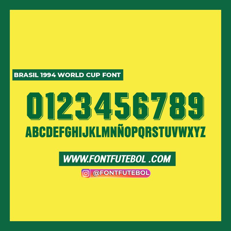 BRAZIL WORLD CUP 1994 FONT