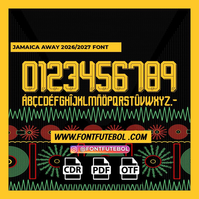 JAMAICA AWAY 2026/2027 FONT